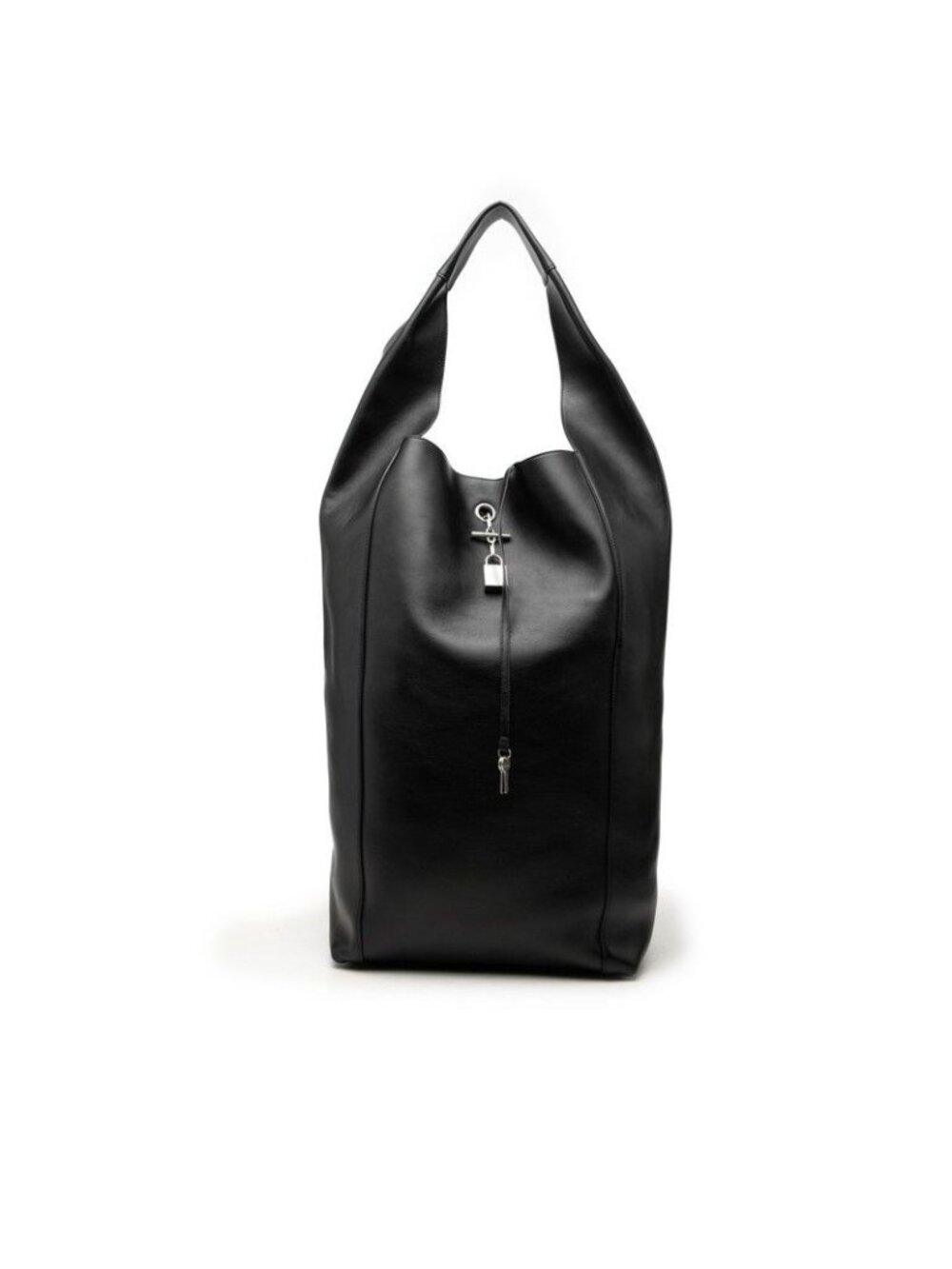 Saint Laurent Tangier Tote Shoulder Bag Black Leather